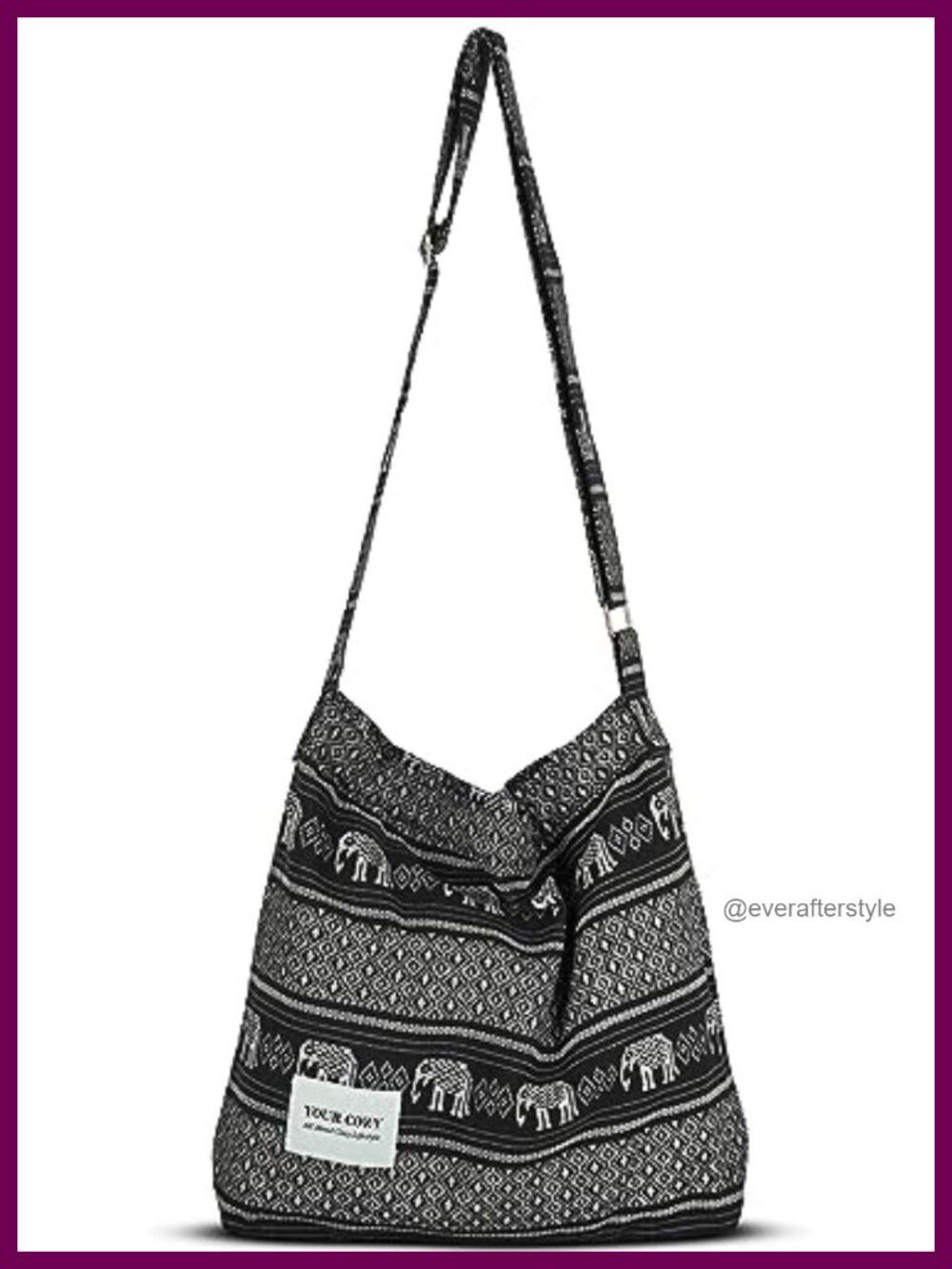 Hobo Crossbody Bag for Women Large Cotton Tote Shoulder Purse Adjustable Strap